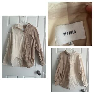 Pistola Block Color Oversized Button Up